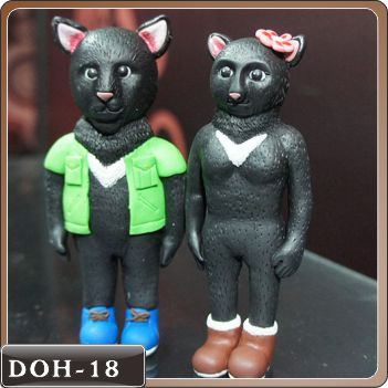 DOH-18 黑貓情侶公仔